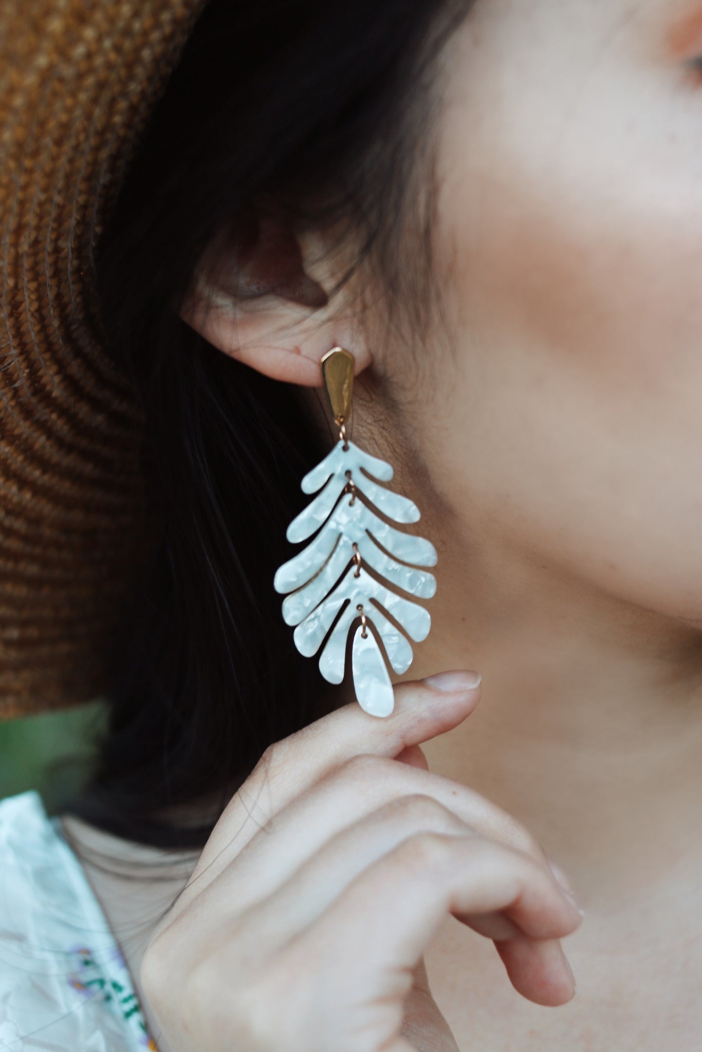 "Jane" leaf earrings