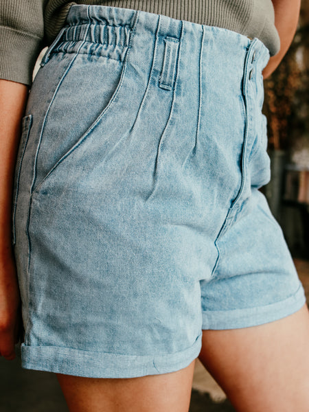 "Sunbathing" denim shorts